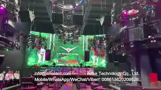 Amazing bar night club led large screen background vj led wall Stunning Indoor LED Display For Night