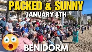 Benidorm - Packed Levante Beach & Sunny January Weather! 😯☀️
