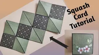 Squash Card Tutorial /How to make squash card/scrapbook page idea/card tutorial/DIY/Scrapbook Card