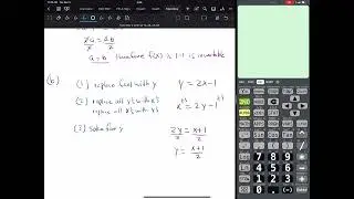 Show a Function is Invertible (1-1), Then Find the Inverse Function.