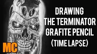 How to Draw The Terminator - Skull | Pencil Drawing
