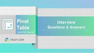 Pivot Table Interview Questions & Answers