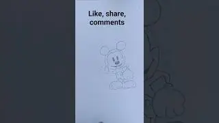 How to draw Mickey Mouse easy || easy Mickey Mouse drawing step by step || #drawing #art #shorts 🤗🥰.