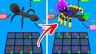 Spider Shoot Run 3D Game in MAX LEVEL ⭐ Merge Simulator Battles