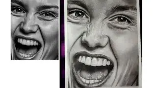 A laughing woman sketch😊 / graphite pencil sketch