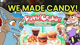 Furries Make Popin’ Cookin Mini Candy 🍔🍟 | Japanese DIY Candy Kit *in Fursuit*