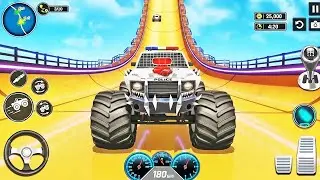 Racing Monster Truck Ramp Driving Competition Game - Monster Truck Game - Truck Wala - Gadi Game