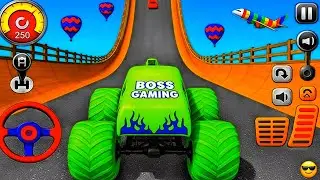 Monster Truck Mega Ramp Challenge 😱 | Impossible Extreme Jumps 🔥 Monster Truck Stunt Racing | 