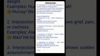 Interjection | Types of interjection #shorts