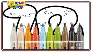 Snake Coloring Pages 🐍 Learn Colors with Reptiles for Kids | Klc Kids Table