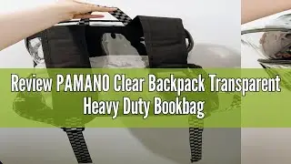 Review PAMANO Clear Backpack Transparent Heavy Duty Bookbag See Through Bag for College Work Travel