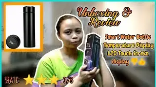 UNBOXING & REVIEW! SMART WATER BOTTLE STAINLESS STEEL VACUUM FLASK LCD TOUCH SCREEN DISPLAY!