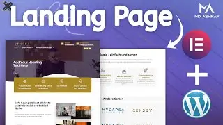 Attractive Landing page design || WordPress and Elementor tutorial #MdAshraf #LandingPageDesign