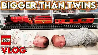LEGO Train is Bigger than the Twins BUILD VLOG