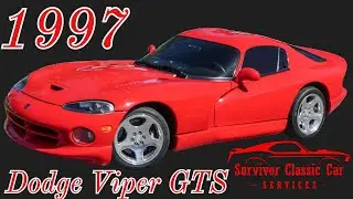 1997 Dodge Viper GTS 8.0 Liter V10 sports car for sale Survivor Classic Cars Tampa Florida