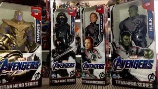 Avengers Endgame Thanos Ronin Black Widow Hulk Titan Heroes 12&rsquo;&rsquo; Figures Toy Review