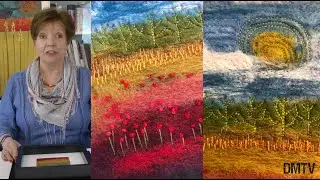 Cotona 30wt Embroidery on Felted Landscape with Artist Linda Kemshall