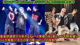 【平野紫耀】HIPHOPヘッズがNumber_iを批判する「本当の理由」とは？ 音楽評論家が分析するチャート席巻の光と影と、**平野紫耀ら3人が背負う「文化の架け橋」**としての役割。