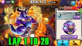 Dragon City High Fallen Dragon Heroic Race Lap 1 - 20 completed 2019