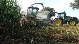 Trinciato Mais 2015 Claas Jaguar 970 + John Deere 7290r + Fendt 828