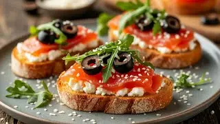 New Year's Appetizer with Red Fish | Elegant Canap&eacute;s in 10 Minutes