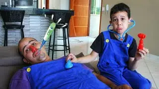 PAPAI FICOU RESFRIADO - LUCAS cuidando do Papai