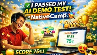 Реальный тест по разговорной речи от NATIVECAMP AI | 100% пройден | [ESL2026] #nativecamp #esltea...