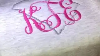 Super cute monogram with state outline