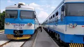 HZPP Croatia trains (HŽ Putnički prijevoz) in Sveti Križ Začretje (near Zagreb)