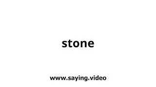 How to say stone in English