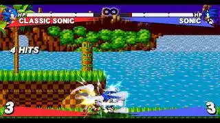 (Sonic Gather Battle) Classic Sonic Vs Sonic