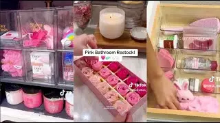 Pink Bathroom Beauty Restock 💖| Satisfying ASMR Tik Tok Compilation ✨