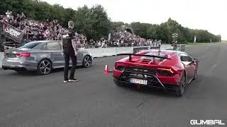 1050HP Twin Turbo GTX35 Lamborghini Huracan Performante vs Porsche 992 Turbo S