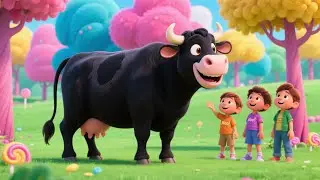 Moo Moo Black Cow | Fun Nursery Rhyme for Kids | UK English Songs