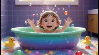 Splish, Splash, A Rainbow Bath | Fun Water Rhyme for Kids | Nursery Rhymes & Songs