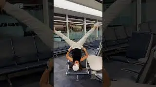 Waiting for flight ✈️ #notboring #workout #flexibility #acro #like #practice #mystyle #essencelara