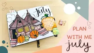 PLAN WITH ME - JULY 2021 | BULLET JOURNAL MONTHLY SETUP | BUJO IDEAS | TIME LAPSE VIDEO | A5 JOURNAL