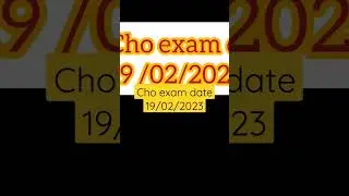 Cho exam date 19/02/2023