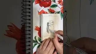 Day 39 &ndash; Peaches in a Paper Bag & Drawing with Ease #dailyart #sketch #drawingprocess #pendrawing