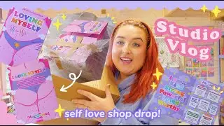 Studio Vlog 018 ✿ Pink Kitchen Tour, Designing Products & Shop Drop Prep ★