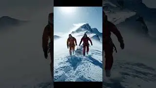 Frozen Heroes &ndash; Rescuers Battling Frostbite in a Glacier Storm #shorts