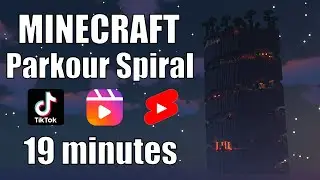 Minecraft Spiral Parkour - Uncut Stock Footage (Shaders)