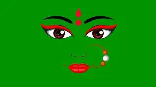 God Durga Devi Animated Face in green screen ||Creative Designs YT||