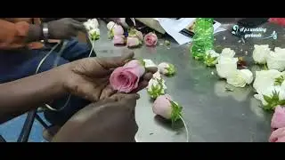 How to make rose 🌹 wedding garlands (lotus guys)