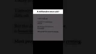 A millionaire once said this_ #edit #success #mindset #beliveinyouself #quotes #viral_video