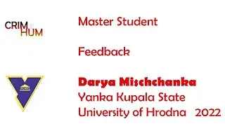 CRIMHUM Master student's feedback