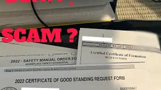 CERTIFICATE OF GOOD STANDING , CERTIFICATE OF FORMATION , SAFETY MANUAL ORDER FORM. SCAM?