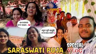 Saraswati Puja Vlog📸🔥 I Odia Vlog❤️ I College Celebration ✨