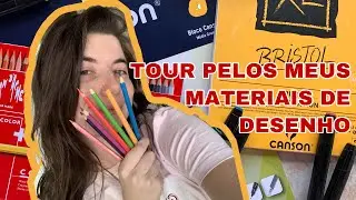 MOSTRANDO MEUS MATERIAIS DE DESENHO