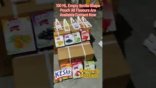 Empty Juice Bottle Shape Pouch/Juice Pouch/Juice Flavours/#businessideas #juicefillingmachine #soda